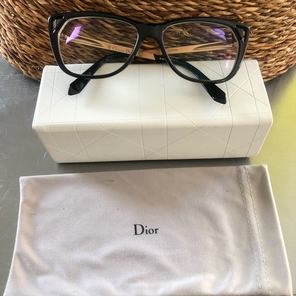 Dior Accessories - Christian Dior black cat eye glasses.